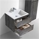 VINCEA База под раковину Luka 600 подвесная, 2 выкатных ящика soft-close, G.Stone VMC-2L600GS - фото 320222
