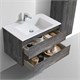VINCEA База под раковину Luka 800 подвесная, 2 выкатных ящика soft-close, G.Stone VMC-2L800GS - фото 320278