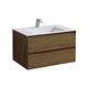 VINCEA База под раковину Luka 800 подвесная, 2 выкатных ящика soft-close, T.Oak VMC-2L800TO - фото 320311