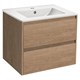 VINCEA База под раковину Gio 600 подвесная, 2 выкатных ящика soft-close, N.Oak VMC-2G600NO - фото 320399