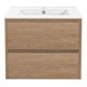 VINCEA База под раковину Gio 600 подвесная, 2 выкатных ящика soft-close, N.Oak VMC-2G600NO - фото 320400
