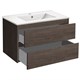 VINCEA База под раковину Gio 800 подвесная, 2 выкатных ящика soft-close, R.Oak VMC-2G800RO - фото 320435