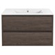 VINCEA База под раковину Gio 800 подвесная, 2 выкатных ящика soft-close, R.Oak VMC-2G800RO - фото 320437
