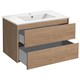 VINCEA База под раковину Gio 800 подвесная, 2 выкатных ящика soft-close, N.Oak VMC-2G800NO - фото 320441