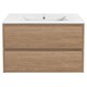 VINCEA База под раковину Gio 800 подвесная, 2 выкатных ящика soft-close, N.Oak VMC-2G800NO - фото 320443