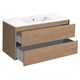VINCEA База под раковину Gio 100 подвесная, 2 выкатных ящика soft-close, N.Oak VMC-2G100NO - фото 320484
