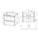VINCEA База под раковину Vico 600 подвесная, 2 выкатных ящика soft close, G.White VMC-2V600GW - фото 320497