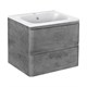 VINCEA База под раковину Vico 600 подвесная, 2 выкатных ящика soft close, Beton VMC-2V600BT - фото 320510