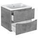 VINCEA База под раковину Vico 600 подвесная, 2 выкатных ящика soft close, Beton VMC-2V600BT - фото 320512