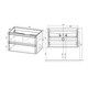 VINCEA База под раковину Vico 800 подвесная, 2 выкатных ящика soft close, Beton VMC-2V800BT - фото 320558
