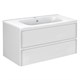 VINCEA База под раковину Vico 1000 подвесная, 2 выкатных ящика soft close, G.White VMC-2V100GW - фото 320577
