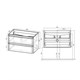 VINCEA База под раковину Vico 1000 подвесная, 2 выкатных ящика soft close, G.White VMC-2V100GW - фото 320578