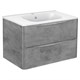 VINCEA База под раковину Paola 800 подвесная, 2 выкатных ящика soft close, Beton VMC-2P800BT - фото 320644