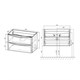 VINCEA База под раковину Paola 800 подвесная, 2 выкатных ящика soft close, Beton VMC-2P800BT - фото 320645