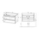 VINCEA База под раковину Fine 800 подвесная, 2 выкатных ящика soft close, G.White VMC-2F800GW - фото 320684