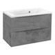 VINCEA База под раковину Mia 750 подвесная, 2 выкатных ящика soft close, Beton VMC-2MA750BT - фото 320857