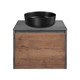 VINCEA База под накладную раковину Mesa 600 подвесная, 1 выкатной/1 скрытый ящик soft close, T.Oak + Beton VMC-2MS600TB - фото 321032