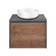 VINCEA База под накладную раковину Mesa 600 подвесная, 1 выкатной/1 скрытый ящик soft close, T.Oak + Beton VMC-2MS600TB - фото 321034