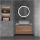 VINCEA База под накладную раковину Mesa 800 подвесная, 1 выкатной/1 скрытый ящик soft close, T.Oak + Beton VMC-2MS800TB - фото 321037