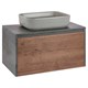 VINCEA База под накладную раковину Mesa 800 подвесная, 1 выкатной/1 скрытый ящик soft close, T.Oak + Beton VMC-2MS800TB - фото 321039