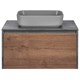 VINCEA База под накладную раковину Mesa 800 подвесная, 1 выкатной/1 скрытый ящик soft close, T.Oak + Beton VMC-2MS800TB - фото 321040