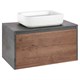 VINCEA База под накладную раковину Mesa 800 подвесная, 1 выкатной/1 скрытый ящик soft close, T.Oak + Beton VMC-2MS800TB - фото 321041