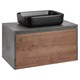 VINCEA База под накладную раковину Mesa 800 подвесная, 1 выкатной/1 скрытый ящик soft close, T.Oak + Beton VMC-2MS800TB - фото 321042
