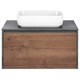 VINCEA База под накладную раковину Mesa 800 подвесная, 1 выкатной/1 скрытый ящик soft close, T.Oak + Beton VMC-2MS800TB - фото 321043