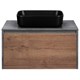 VINCEA База под накладную раковину Mesa 800 подвесная, 1 выкатной/1 скрытый ящик soft close, T.Oak + Beton VMC-2MS800TB - фото 321044