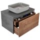VINCEA База под накладную раковину Mesa 800 подвесная, 1 выкатной/1 скрытый ящик soft close, T.Oak + Beton VMC-2MS800TB - фото 321045