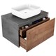 VINCEA База под накладную раковину Mesa 800 подвесная, 1 выкатной/1 скрытый ящик soft close, T.Oak + Beton VMC-2MS800TB - фото 321046