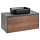VINCEA База под накладную раковину Mesa 1000 подвесная, 1 выкатной/1 скрытый ящик soft close, T.Oak + Beton VMC-2MS100TB - фото 321052