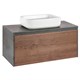 VINCEA База под накладную раковину Mesa 1000 подвесная, 1 выкатной/1 скрытый ящик soft close, T.Oak + Beton VMC-2MS100TB - фото 321054