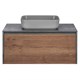 VINCEA База под накладную раковину Mesa 1000 подвесная, 1 выкатной/1 скрытый ящик soft close, T.Oak + Beton VMC-2MS100TB - фото 321056