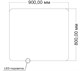 VINCEA Зеркало LED VLM-3BE900 900х800 c сенсорным выключателем и диммером VLM-3BE900 - фото 321222