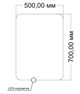 VINCEA Зеркало LED VLM-3BE500-2 500х700 c сенсорным выключателем и диммером, антизапотевание VLM-3BE500-2 - фото 321235