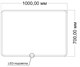 VINCEA Зеркало LED VLM-3VC1007 1000х700 c сенсорным выключателем и диммером VLM-3VC1007 - фото 321380