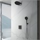 VINCEA Душевой комплект Inspire VSFW-3I21MT5GM встраиваемый, термостат, двухрежимный, вороненая сталь VSFW-3I21MT5GM - фото 322535