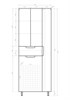 STYLE LINE Колонна "Оптима 700" напольная (1ящ, отделение под халаты) ЛС-000010058