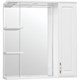 STYLE LINE Зеркальный шкаф Олеандр-2 75/С, белый ЛС-00000051 - фото 325380