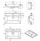 STYLE LINE Умывальник ASTI 700x450 кварц, серый шелк СС-00002473 - фото 326094
