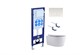 Set AQUATEK ЕВРОПА New-013 4в1 (рама AQUATEK INS-0000017+крепление KKI-0000002 +кнопка KDI-0000013 + унитаз AQ1106L-00+тонкое сиденье с механиз) Set AQUATEK ЕВРОПА New-013 4в1 - фото 327651