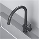 AM.PM Func Смеситель для кухни с С-изливом, черный F8F07022 - фото 328014 AM.PM Func Смеситель для кухни с С-изливом, черный F8F07022 - фото 328014