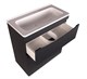 STYLE LINE El Fante Bergamo El Fante Тумба напольная "Бергамо мини 70" (2 ящ.) Люкс антискрейтч черный, PLUS СС-00002311