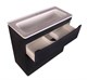 STYLE LINE El Fante Bergamo El Fante Тумба напольная "Бергамо мини 80" (2 ящ.) Люкс антискрейтч черный, PLUS СС-00002313