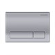 AZARIO Кнопка смыва механическая, двойной смыв, прямоугольные кнопки, хром глянцевый (AZ-ИУ00014) AZ-ИУ00014