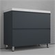 STYLE LINE Тумба напольная "Манхэттен 100" ЭМАЛЬ под ASTI 100 2 ящика PLUS графит ЛС-00002369
