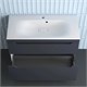STYLE LINE Тумба напольная "Остин" под раковину Фортуна 100 2 ящ графит эмаль PLUS ЛС-00002400