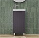 STYLE LINE Тумба напольная "СОЛО" универсальная (Como 40) Графит Нубук ЛС-00002427
