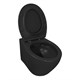 AZARIO Keras Унитаз подвесной matt black 520х370х360 безободковый, с быстросъемным сиденьем микролифт, черный матовый (AZ-99046B) AZ-99046B